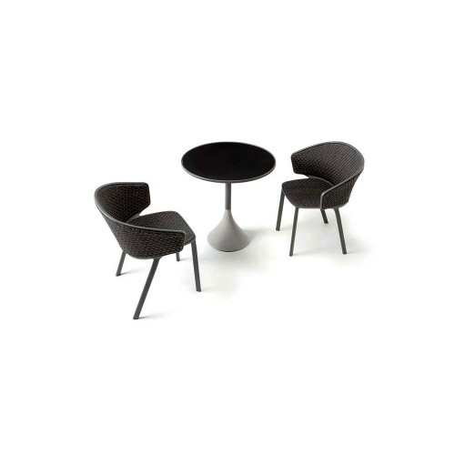 Fotoliu pentru dining round rope Ethimo colectia Pluvia 